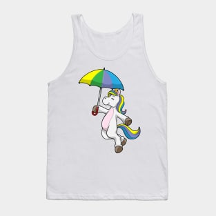 Unicorn with Umbrella Tank Top